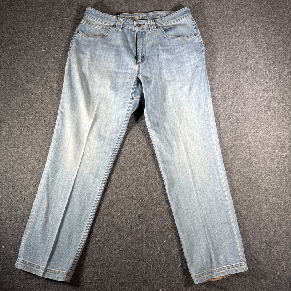 Duluth Trading Ballroom Double Flex Jeans Mens 34x30 Light Wash Standard ALTERED